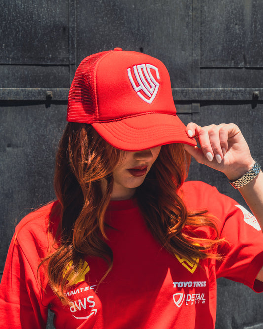 405 Motoring Red Trucker Hat